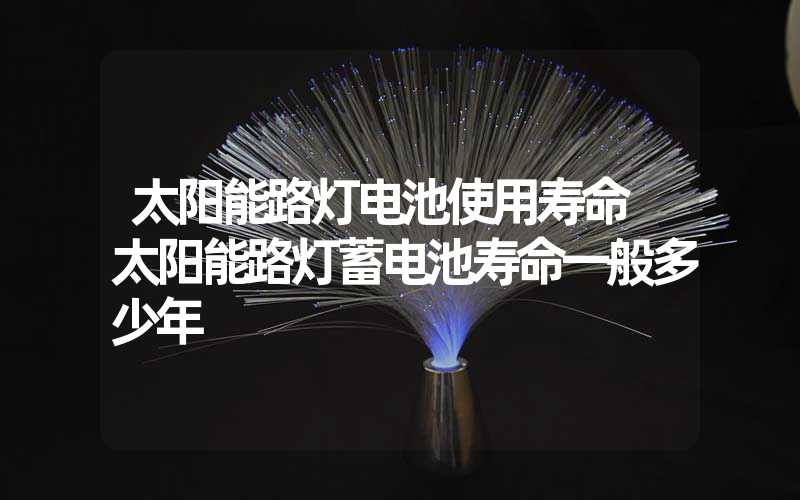 太阳能路灯电池使用寿命 太阳能路灯蓄电池寿命一般多少年